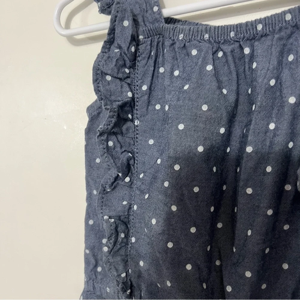 Child of Mine made by Carters polka dot romper with ruffle detail girls size 4 T